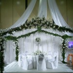 Gazebo çiçek süsleme | Kumaş Süsleme
